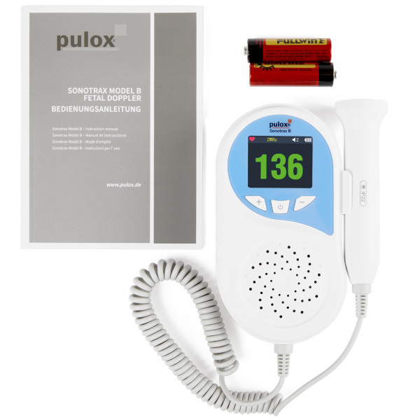 Pulox Sonotrax B Ultrasonic Fetal Doppler with speaker and LCD display