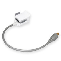 pulox - SpO2-Fingersensor "Pediatric" (für Kinder) - ESA0021 - für CMS50F - 6-Pin-Anschluss - Zuleitung: 17 cm - Grau