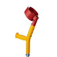Rebotec SAFE-IN - 1x Kinder Krücke Gelb-Bunt mit geschlossener Armschale