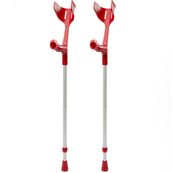 REBOTEC MAGIC-SOFT Crutches Red Made in Germany (1 pair)