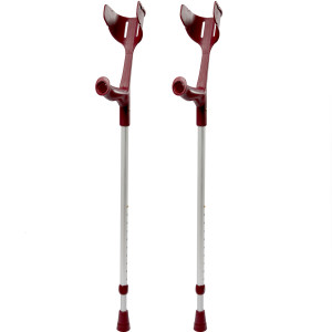 REBOTEC MAGIC-SOFT Crutches Claret Made in Germany (1 pair)