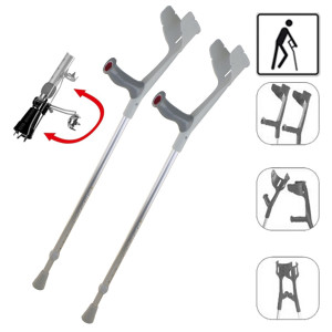 REBOTEC MAGIC SOFT REBOTEC Crutches Grey Made in Germany...