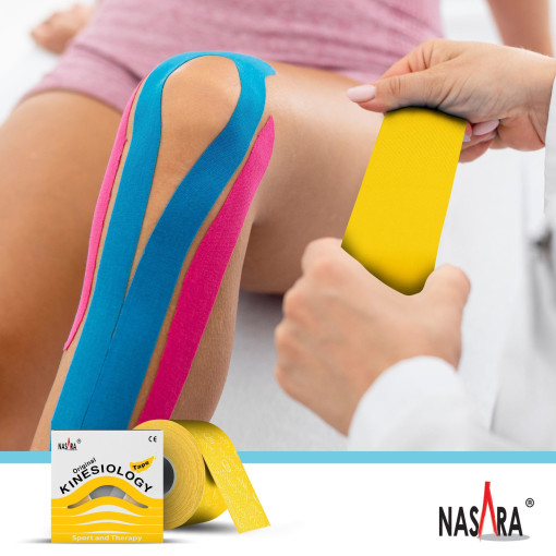 12x NASARA Kinesiologie Tape Gelb