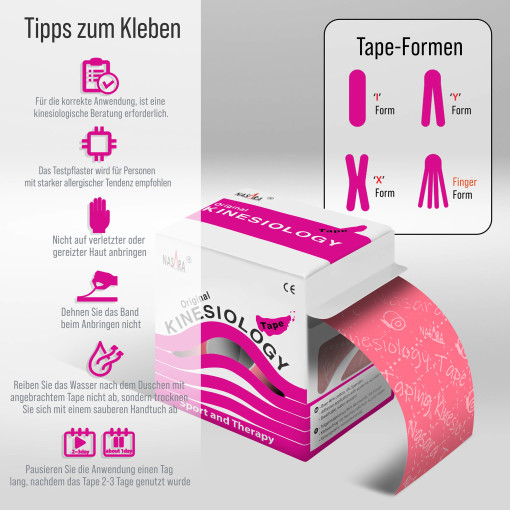 12x NASARA Kinesiologie Tape Pink