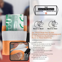 Pulox "RESPI-Key" Schlüsselanhänger Beatmungsmaske Orange