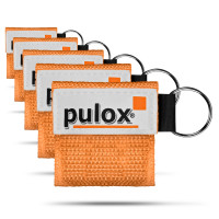 5x  "RESPI-Key" Pulox Schlüsselanhänger Beatmungsmaske Orange