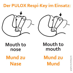 25x PULOX - "RESPI-Key" Keychain Respiratory...