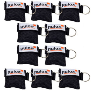10x PULOX RESPI-Key Keychain Respiratory Mask Face Shield...