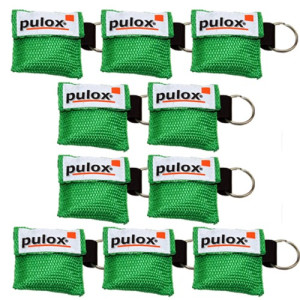 10x PULOX "RESPI-Key" Keychain Respiratory Mask...