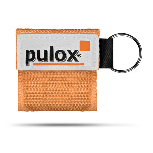 10x Pulox "RESPI-Key" Schlüsselanhänger Beatmungsmaske Orange
