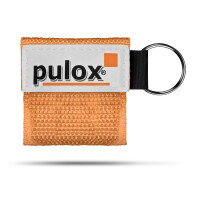 10x Pulox "RESPI-Key" Schlüsselanhänger Beatmungsmaske Orange
