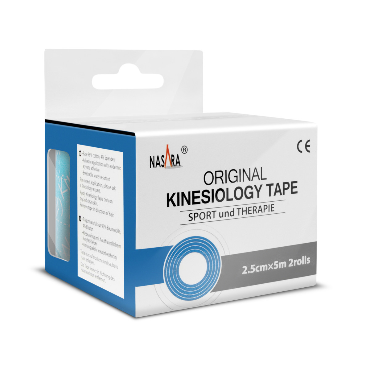 NASARA Kinesiologie Tape - Schmal (5m x  box