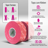 NASARA Kinesiologie Tape (5m x 25mm) Pink