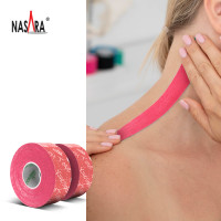 NASARA Kinesiologie Tape - Schmal (5m x 25mm) Pink