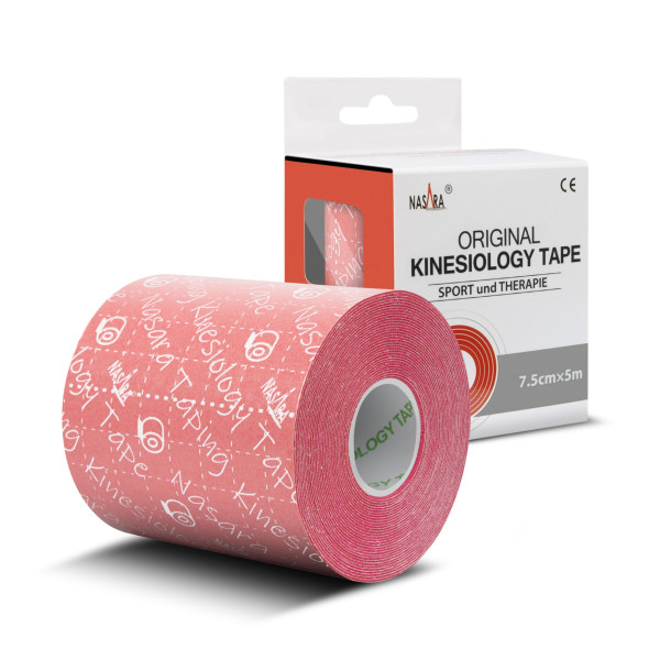NASARA Kinesiology Tape (5m x 75mm) Pink
