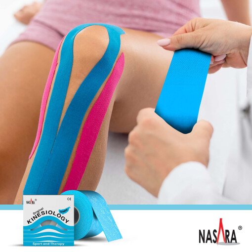 6x NASARA Kinesiologie Tape Blau