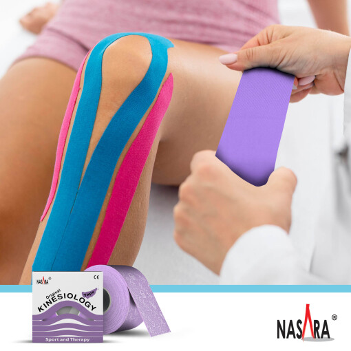 6x NASARA Kinesiologie Tape Lila