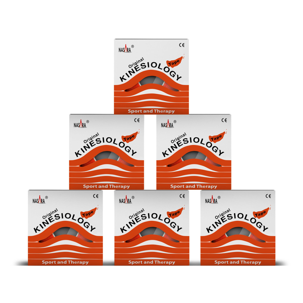 6x NASARA Kinesiologie Tape Orange box