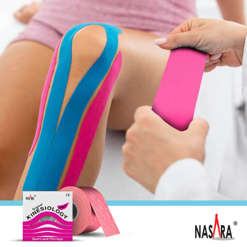 6x NASARA Kinesiologie Tape Pink