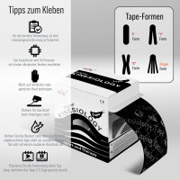 6x NASARA Kinesiologie Tape Schwarz