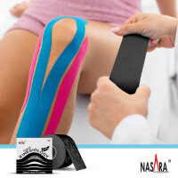 6x NASARA Kinesiologie Tape Schwarz