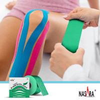 NASARA Kinesiologie Tape (5cm x 5m) in Grün