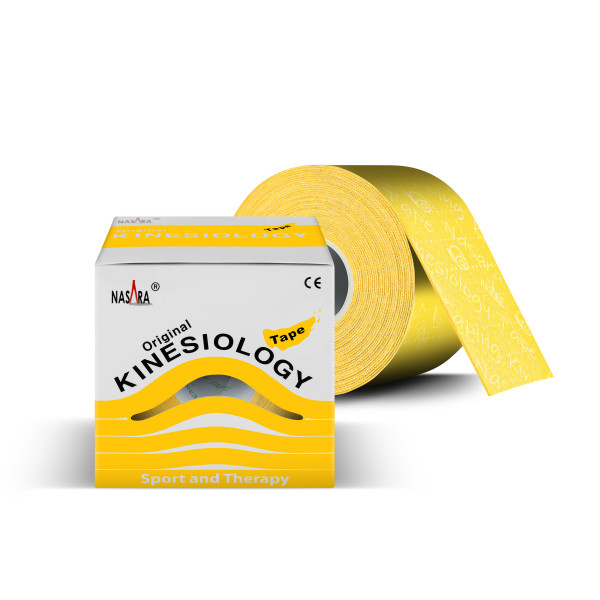 NASARA Kinesiologie Tape (5cm x 5m) gelb