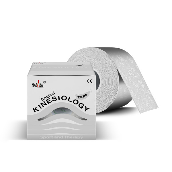 NASARA Kinesiologie Tape (5cm x 5m) weiß