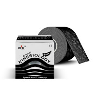 NASARA Kinesiologie Tape (5cm x 5m) schwarz