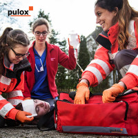pulox Erste Hilfe Tasche, Notfalltasche Set mit Pulsoximeter PO-200 Solo