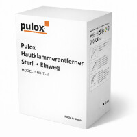 Pulox Einweg Hautklammergerät Steril Einweginstrument mit 35 Klammern + Hautklammer Entferner