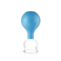 pulox Schröpfglas aus Echtglas diverse Größen und Farben blau 40mm