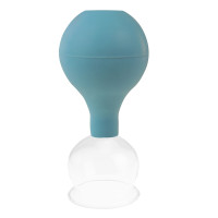 pulox Schröpfglas aus Echtglas diverse Größen und Farben blau 52mm