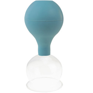 pulox Schröpfglas aus Echtglas diverse Größen und Farben blau 62mm