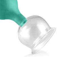 pulox Schröpfglas aus Echtglas diverse Größen und Farben grün 40mm