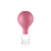 pulox Schröpfglas aus Echtglas diverse Größen und Farben pink 32mm