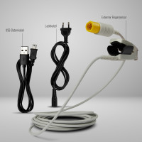 Pulox PO-900 Stationäres Pulsoximeter zur Messung von SpO2, Pulsrate und PI - Mit Alarm und PC-Software