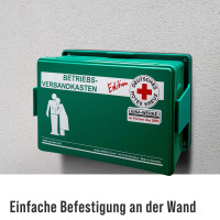 DRK - Betriebsverbandkasten mit Wandhalterung grün