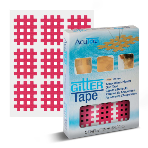 AcuTop - Gittertape, Akupunkturtape - versch. Größen & Farben -  Typ A - Pink
