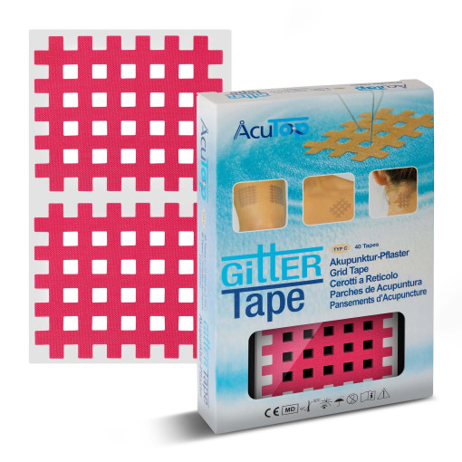 AcuTop - Gittertape, Akupunkturtape - versch. Größen & Farben -  Typ C - Pink