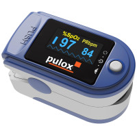 Pulsoximeter pulox PO-200A mit Alarm Blau
