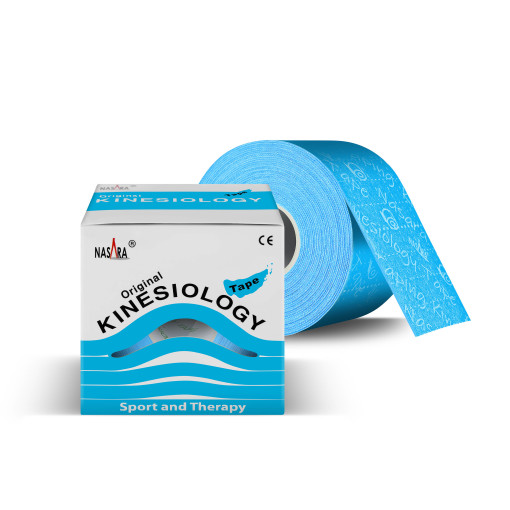 2er 1x blau 1x pink NASARA Kinesiologie Tape mit Schere