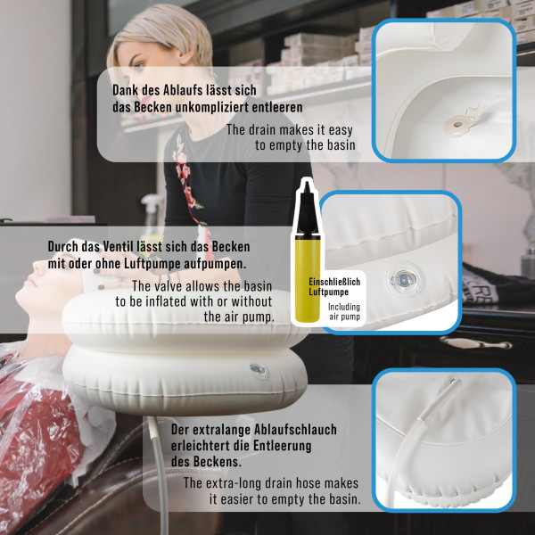 Pulox Mobile Patientendusche Inflatable Haarwaschbecken+Duschbeutel+Shower