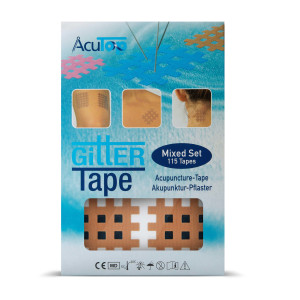 AcuTop - Gittertape, Akupunkturtape - versch. Größen & Farben -  Mix Set - Bunt