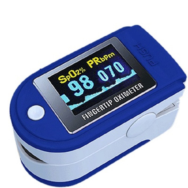 CONTEC CMS-50D Finger Pulse Oximeter with OLED-Display Blue