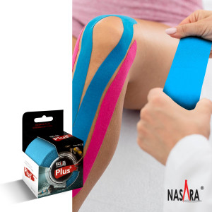Nasara Plus Kinesiologie Tape (5m x 50mm) Blau
