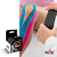 Nasara Plus Kinesiologie Tape (5m x 50mm) Schwarz
