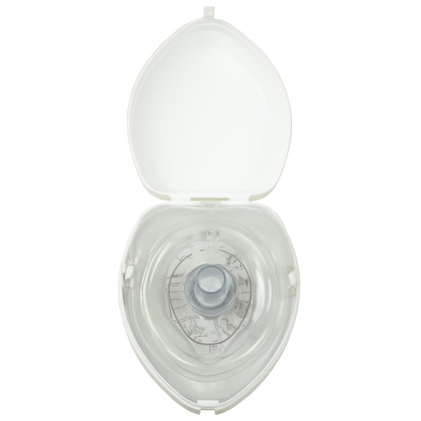 pulox - Notfall-Beatmungsmaske mit Ventil & Gummiband inkl. Etui - Transparent