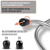 Pulox Kardiologie Stethoskop - Professionelles Einschlauchstethoskop mit Doppelkopf aus Edelstahl