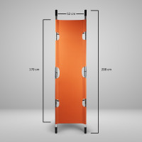 Pulox Krankentrage - Faltbare Erste-Hilfe-Bahre - 208 x 54 x 13 cm in Orange